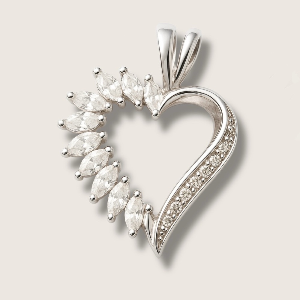 925 Sterling Silver Pendant Heart